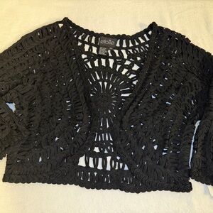 Etoile Black Hand Beaded Vest‎ Evening Collection Size Medium
Black